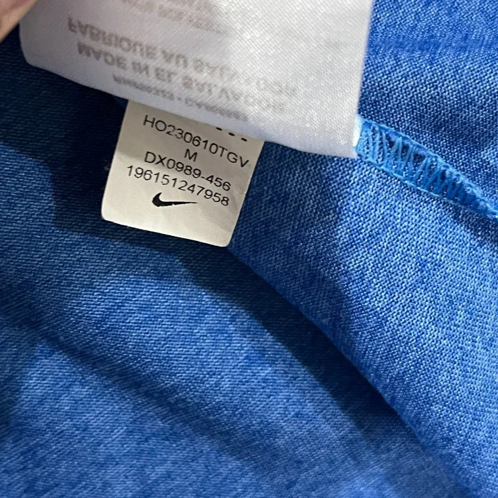 Nike Dri Fit Legend Fitness T Shirt Men Medium Heather Blue Crew Neck Athleisure